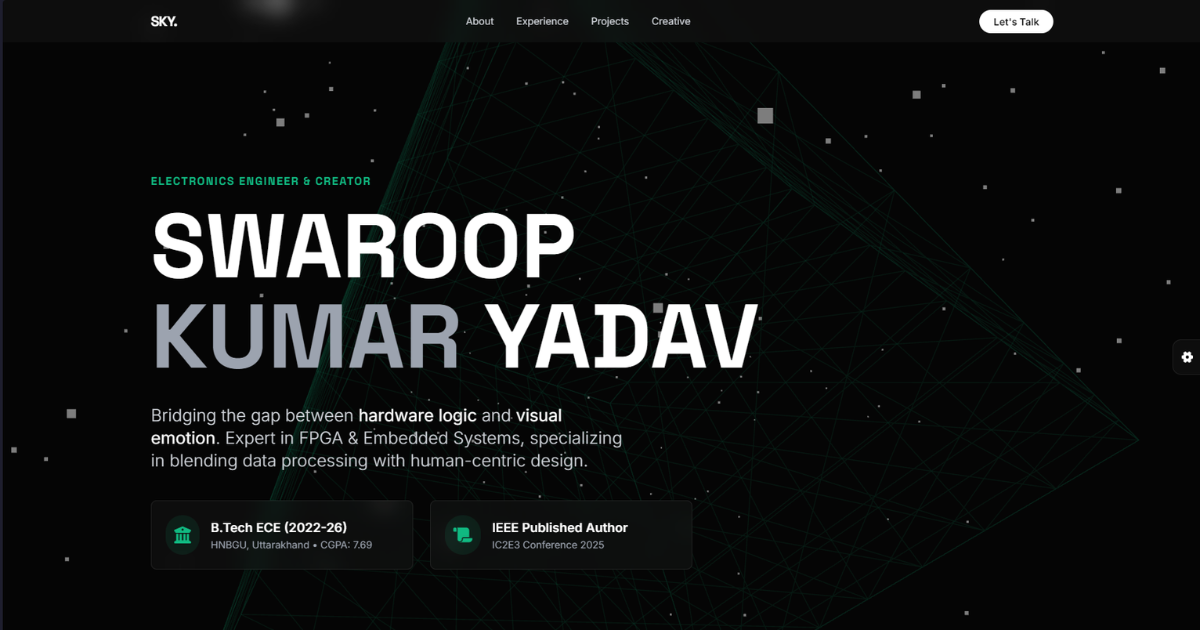 Swaroop Kumar Yadav | Engineer & Creator